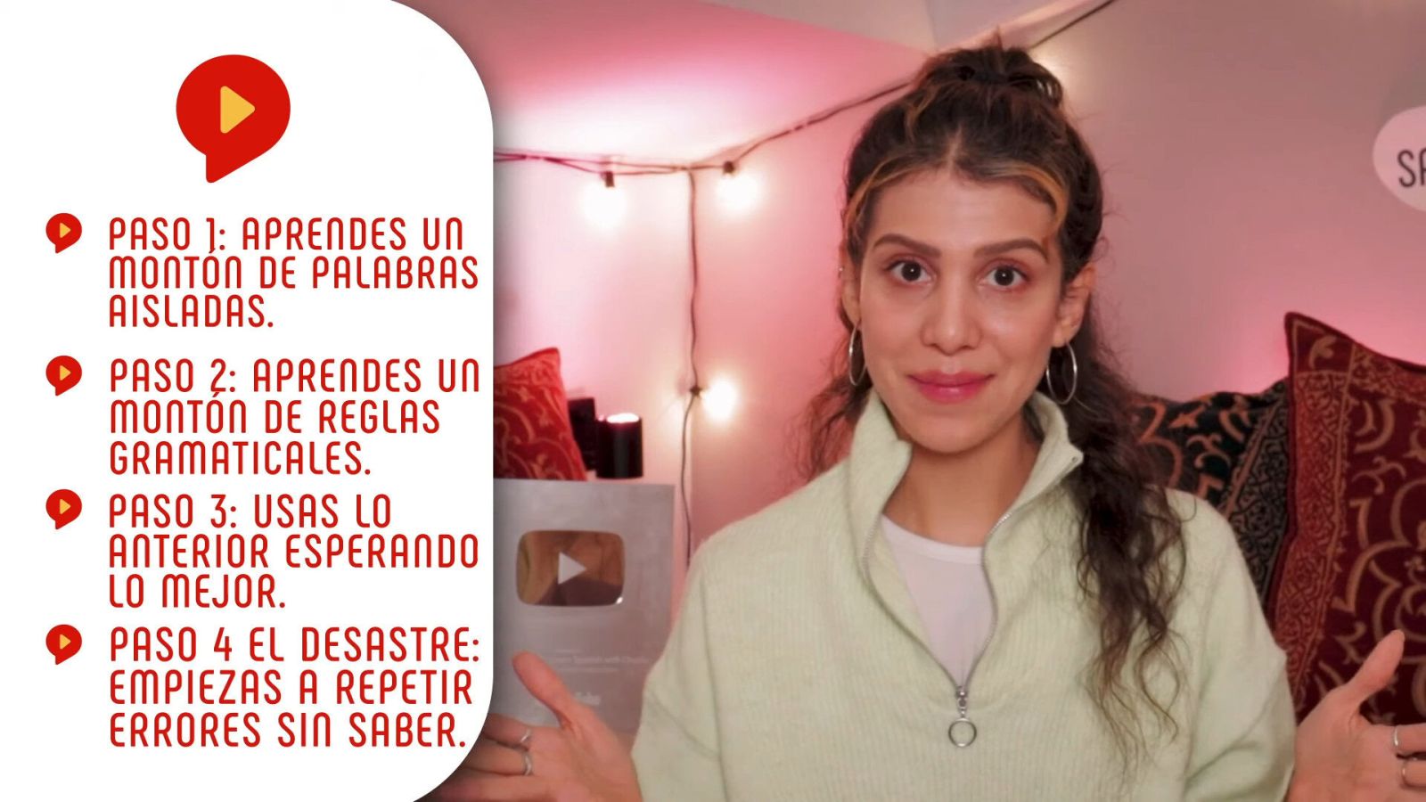 spanish fossilization steps explained by female teacher