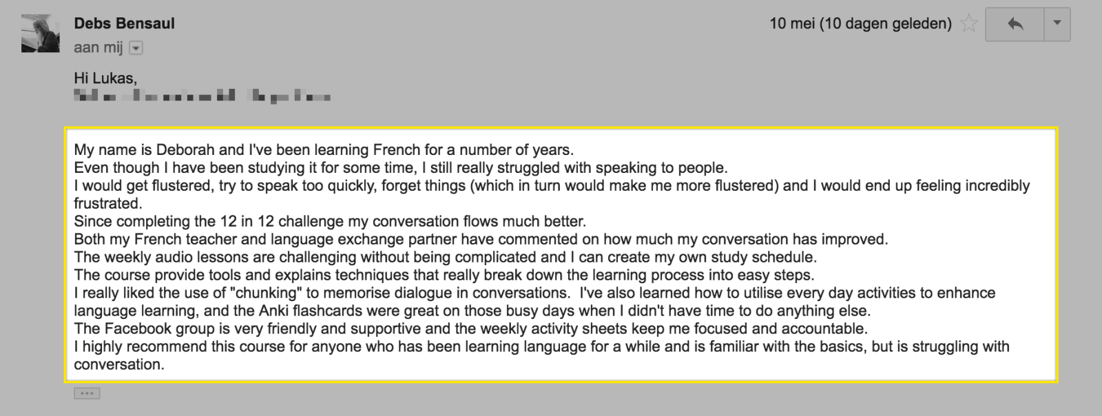 Success Story - Deborah