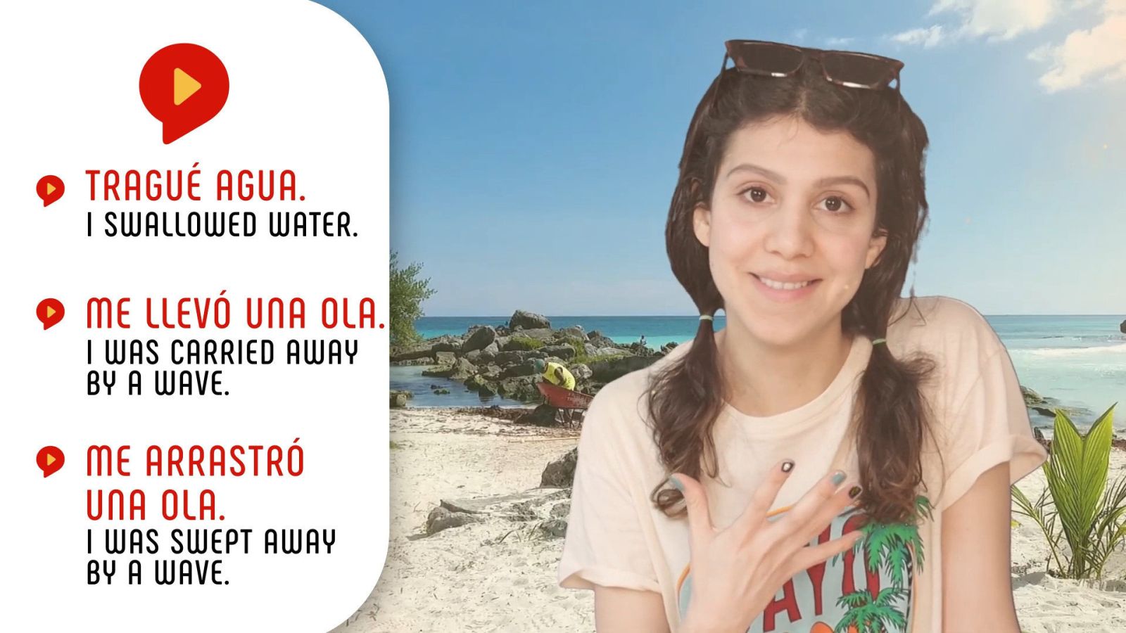 beach spanish words explained by female teacher