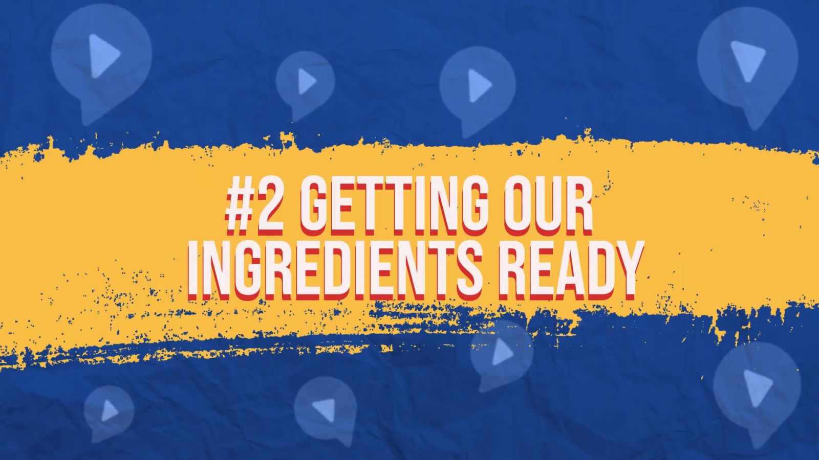 cooking spanish vocabulary getting our ingredients ready text on orange and blue background
