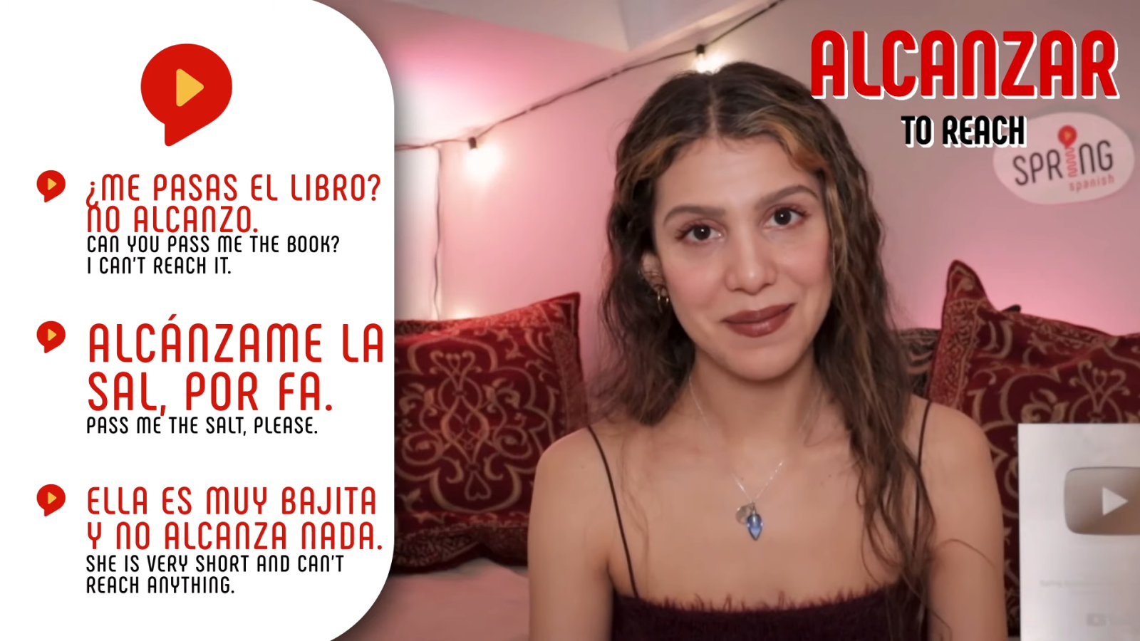 conseguir alcanzar lograr explained by female teacher