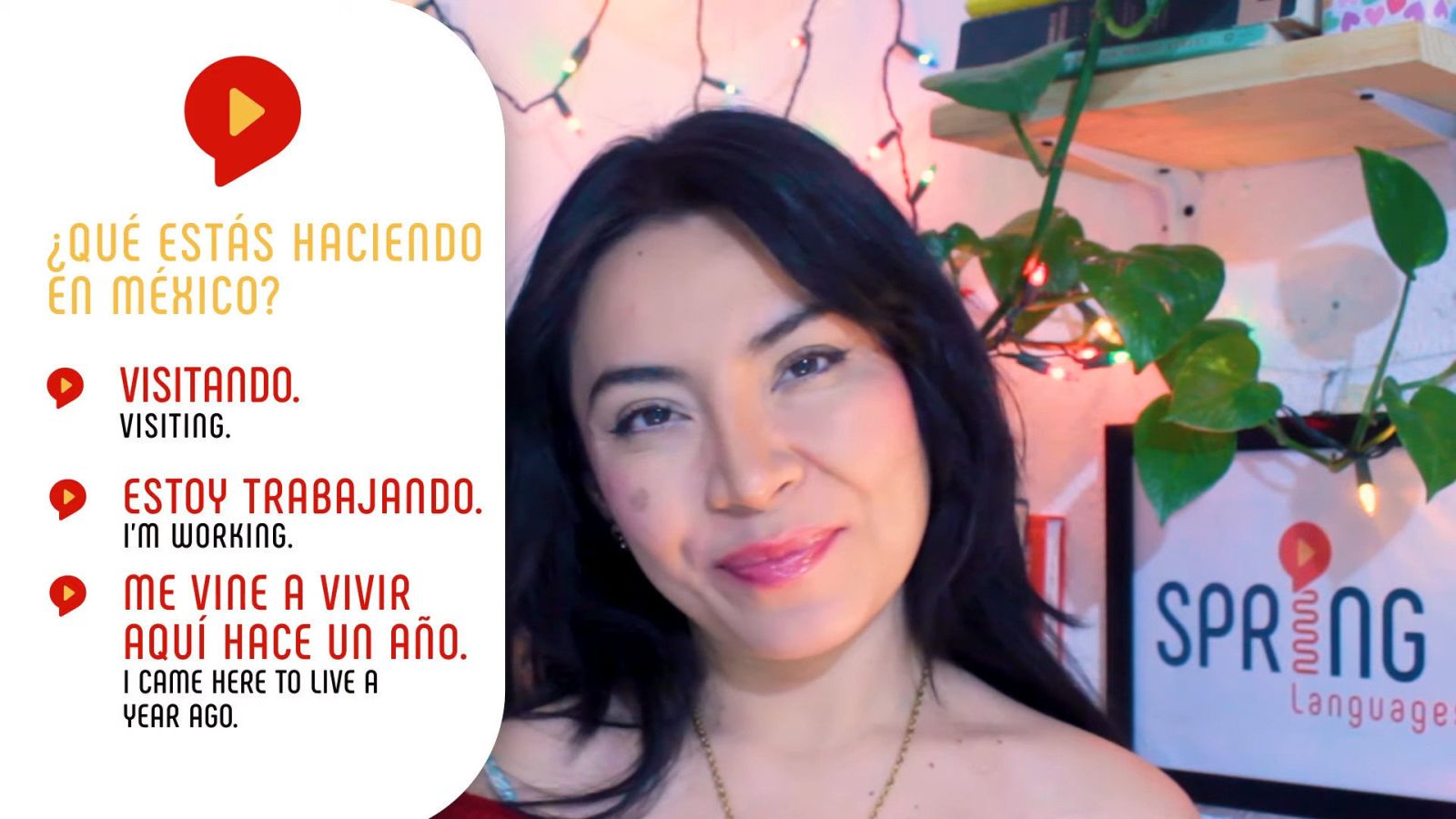 spanish questions and answers explained by female teacher