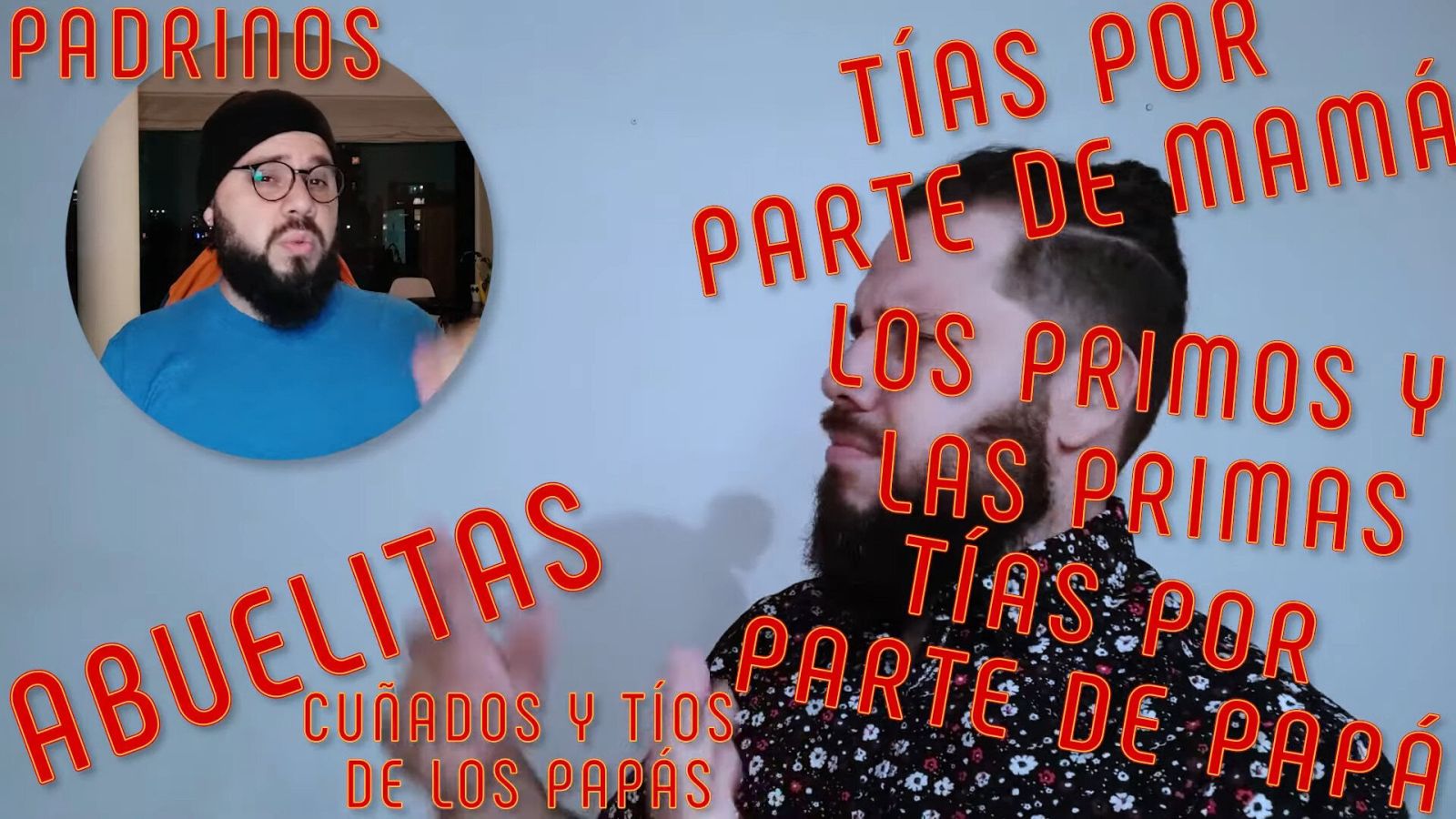 spanish references on screen used by male teacher