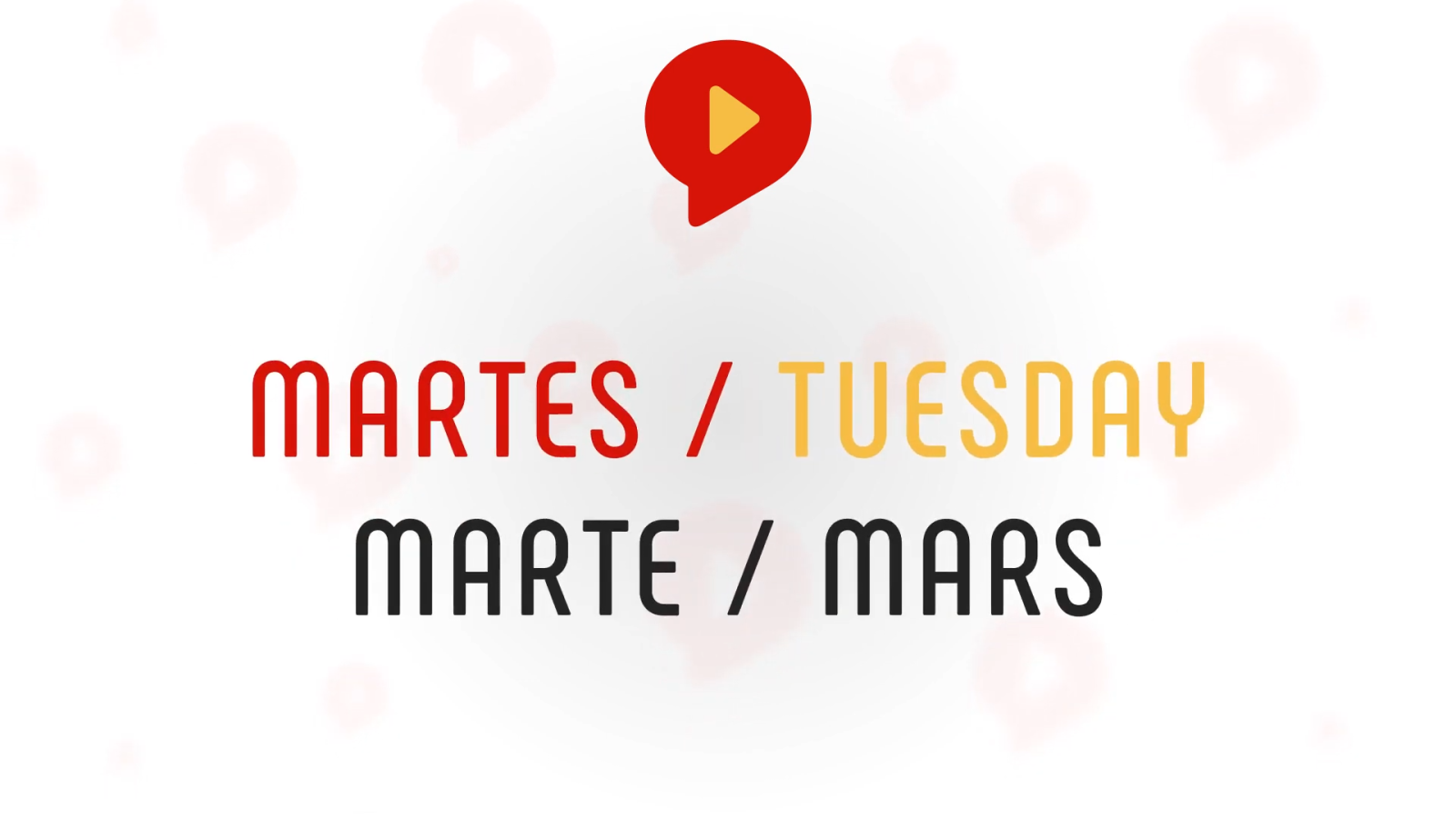 days of the week in spanish tuesday