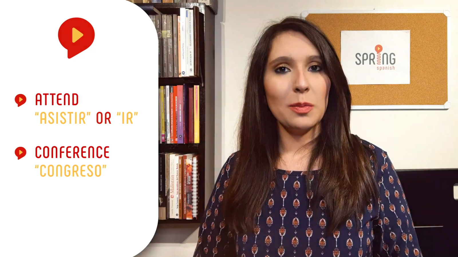spanish false friends explained by female teacher