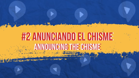 gossip in chisme anunciando el chisme text