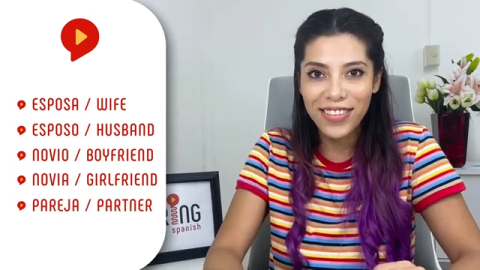 my love in spanish examples with female long haired teacher