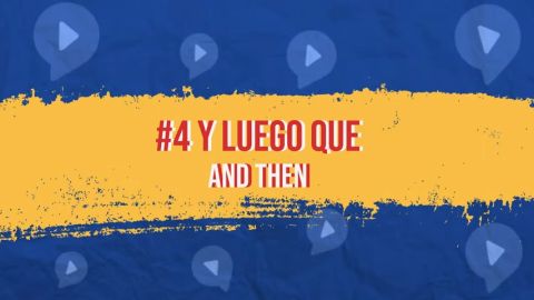 entonces spanish on orange and blue background