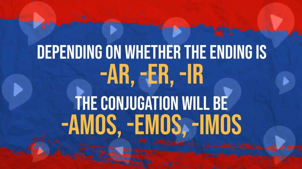 spanish conjugation of regular plural verbs