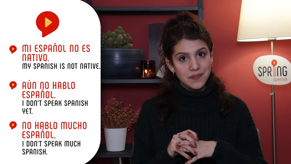 i dont speak spanish examples with female teacher