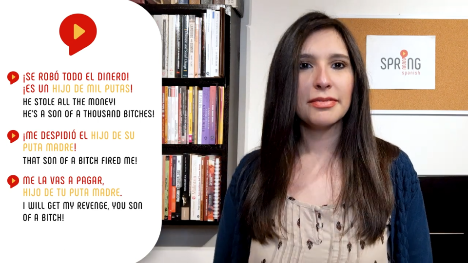 spanish insults female teacher giving examples