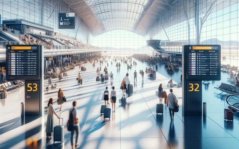 airport in spanish check in terminal