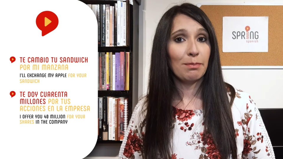 por vs para explained by female teacher