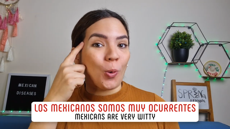 disease in spanish female teacher explaining funny diseases in Mexico
