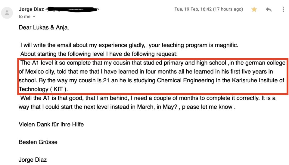Success Story - Jorge