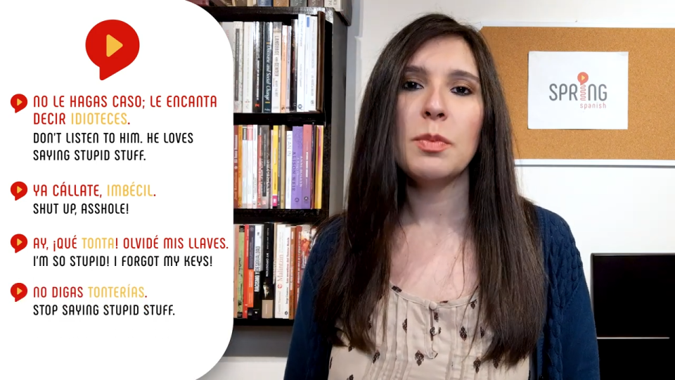 spanish insults female teacher giving examples